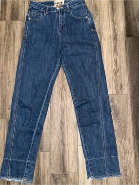 Women's Straight-Leg Dark Blue Denim